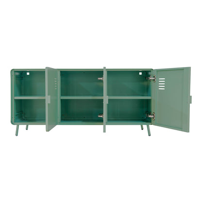 Walnut 3 Door Metal Cabinet