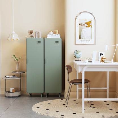 Walnut Metal Storage Locker