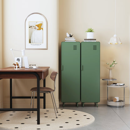 Walnut Metal Storage Locker