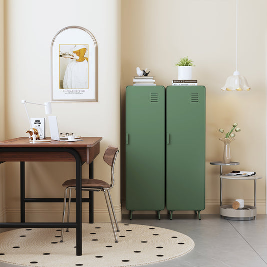Walnut Metal Storage Locker