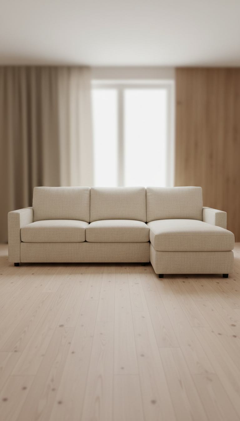 Linen Accent Chair With Wide Seat