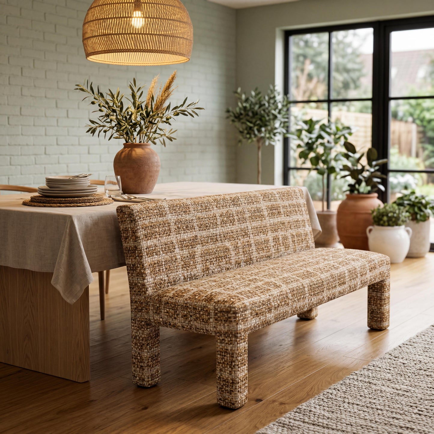 Elysian Dining Bench with backrest